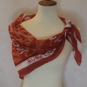 Ruby Ribbon Red and White BeYOUtiful Signature Scarf #1409